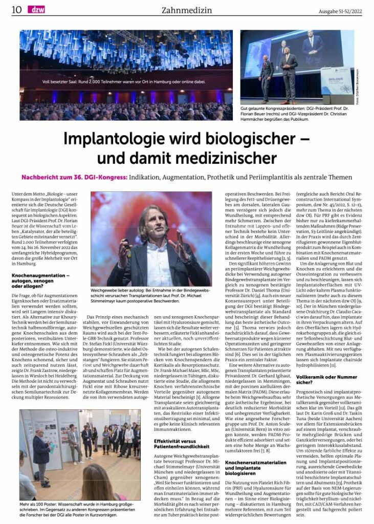 lmplantologie wird biologischer – und damit medizinischer